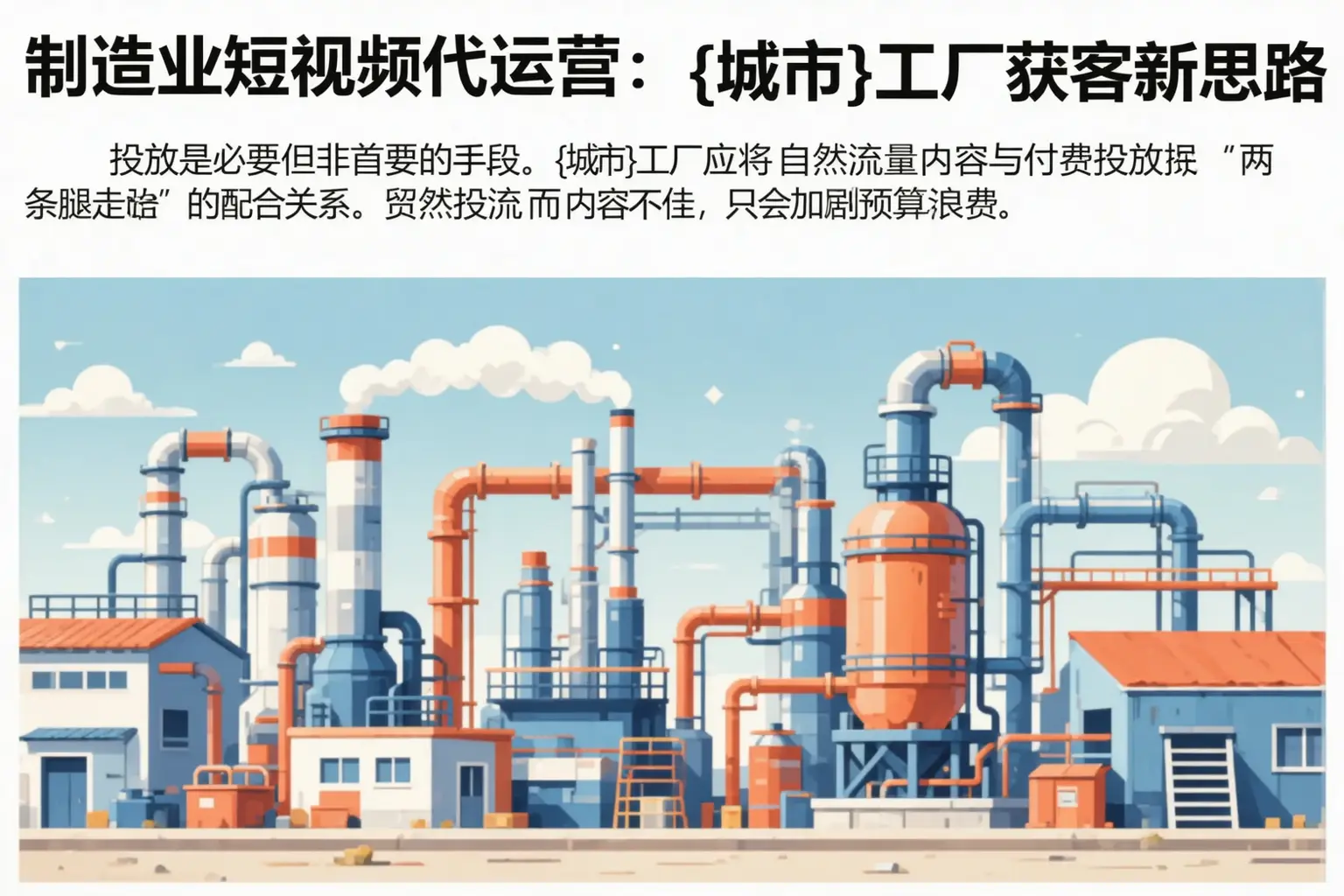 制造业短视频代运营：弓长岭工厂获客新思路