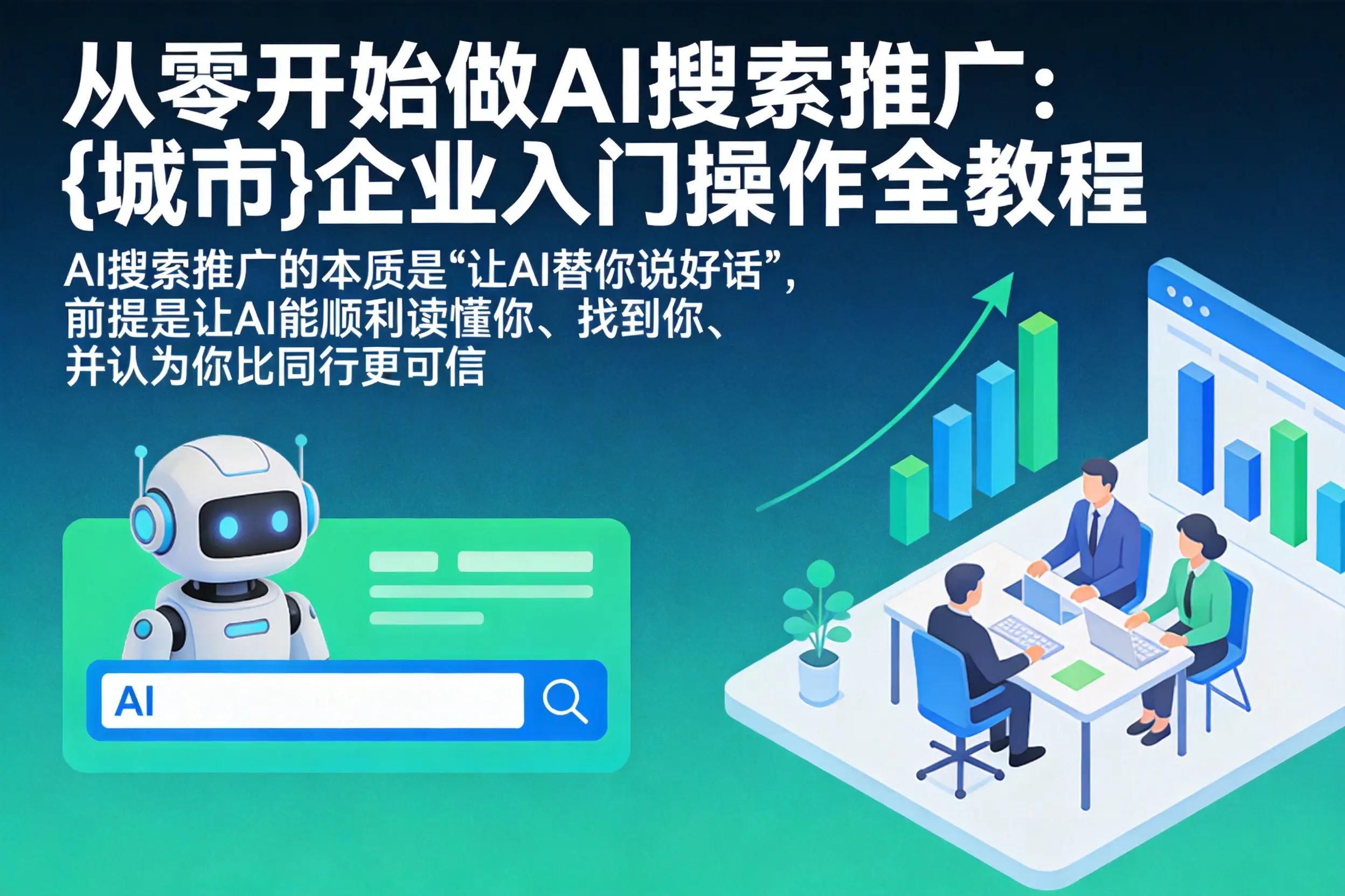 从零开始做AI搜索推广：弓长岭企业入门操作全教程